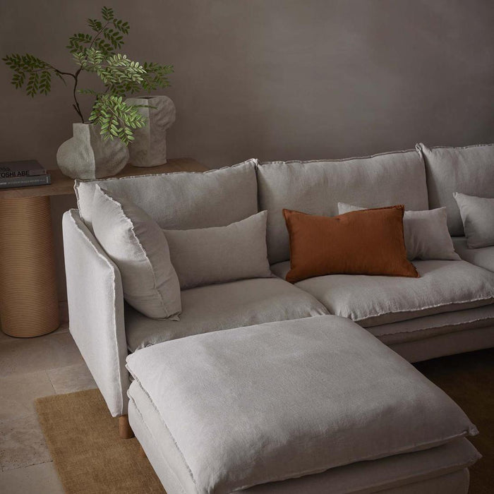 Aura Corner Sofa Base With Cover Natural