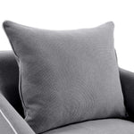 Noosa Hamptons Armchair Grey W/White Piping