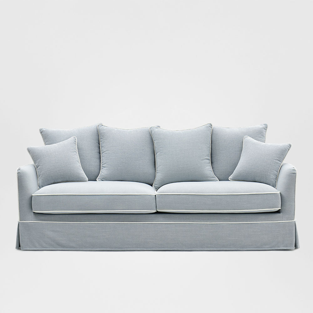 Noosa Hamptons 3 Seat Sofa Beach W/White Piping