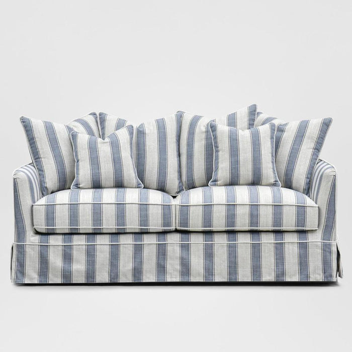 Noosa Hamptons 2.5 Seat Sofa Blue Sky Stripe