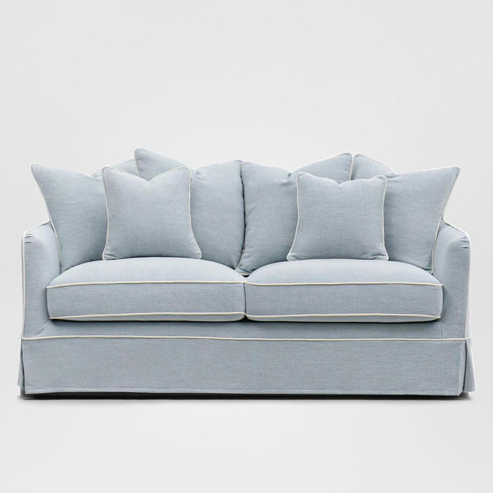 Noosa Hamptons 2.5 Seat Sofa Beach W/White Piping
