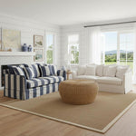 Noosa Hamptons 2 Seat Sofa Denim/Cream