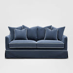 Noosa Hamptons 2.5 Seat Sofa Navy W/White Piping