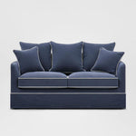 Noosa Hamptons 2.5 Seat Sofa Bed Navy W/White Piping