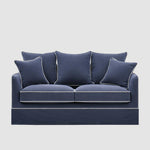 Noosa Hamptons 2 Seat Sofa Bed Noosa Navy W/White Piping
