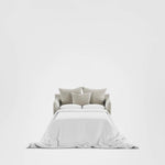 Noosa Hamptons 1.5 Seat Sofa Bed Natural W/White Piping