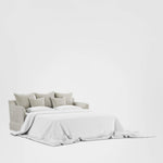 Noosa Hamptons 2.5 Seat Sofa Bed Natural W/White Piping