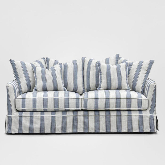 Noosa Hamptons 3 Seat Sofa Blue Sky Stripe
