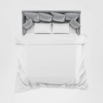 Noosa Hamptons 3 Seat Queen Sofa Bed Grey W/White Piping