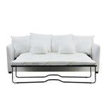 Noosa Hamptons 3 Seat Queen Sofa Bed Sky Blue Stripe
