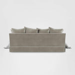 Noosa Hamptons 3 Seat Queen Sofa Bed Natural W/White Piping