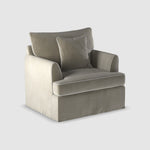 Byron Hamptons Armchair Natural W/White Piping