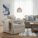 Avalon Hamptons Armchair Natural W/White Piping