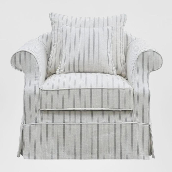 Avalon Hamptons Armchair Stone Stripe