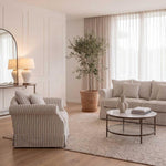 Avalon Hamptons Armchair Stone Stripe