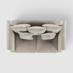 Avalon Hamptons 2 Seat Sofa Natural W/White Piping