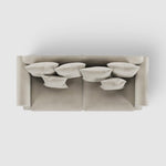Avalon Hamptons 3 Seat Sofa Natural W/White Piping
