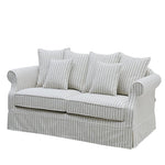 Avalon Hamptons 3 Seat Sofa Stone Stripe
