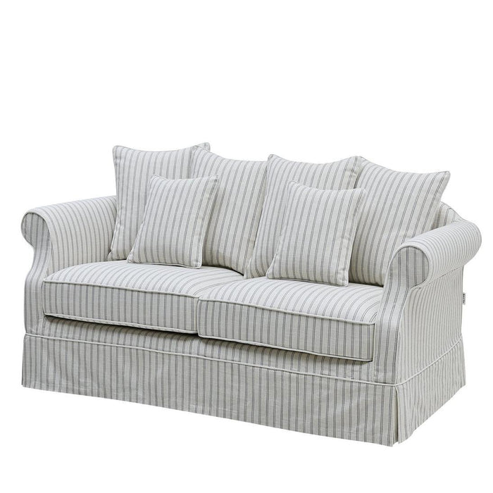 Avalon Hamptons 3 Seat Sofa Stone Stripe