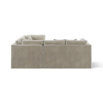 Marbella Modular Sofa Natural with White Piping - Left Facing