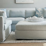 Marbella Modular Sofa Beach W/White Piping - Left Facing