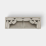 Marbella 4 Seat Sofa Natural with White Piping