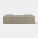 Marbella 4 Seat Sofa Natural with White Piping
