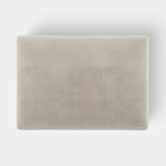 Marbella Ottoman Natural with White Piping