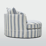Noosa Hamptons Snuggle Chair Blue Sky Stripe