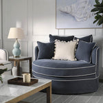 Noosa Hamptons Snuggle Chair Navy with White piping*