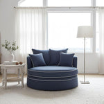 Noosa Hamptons Snuggle Chair Navy with White piping*