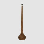 Lancia Large - Dark Natural - Turned Wood Slender Floor Lamp