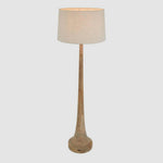 Lancia Large - Light Natural - Turned Wood Slender Floor Lamp