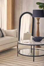 Candela Large - Dark Natural - Turned Wood Candlestick Floor Lamp