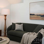 Candela Large - Dark Natural - Turned Wood Candlestick Floor Lamp