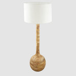Sitar Turned Wood Floor Lamp Natural