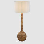 Sitar Turned Wood Floor Lamp Natural