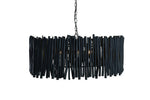Wood Candlestick Round Chandelier