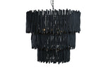 Wood Candlestick Tiered Chandelier