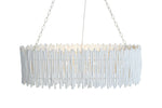 Wood Candlestick Oval Chandelier