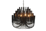 Wood Candlestick Chandelier Large