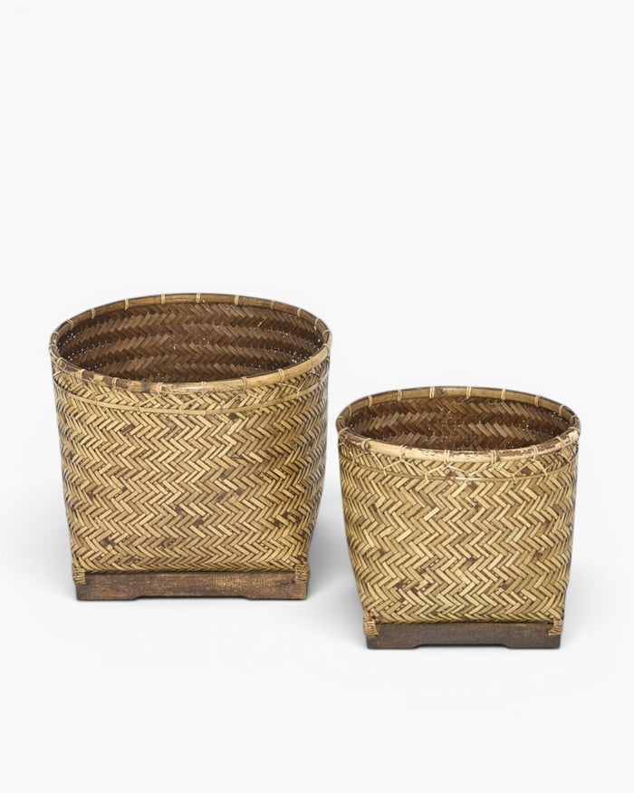 Lila Rattan Basket Set Of 2