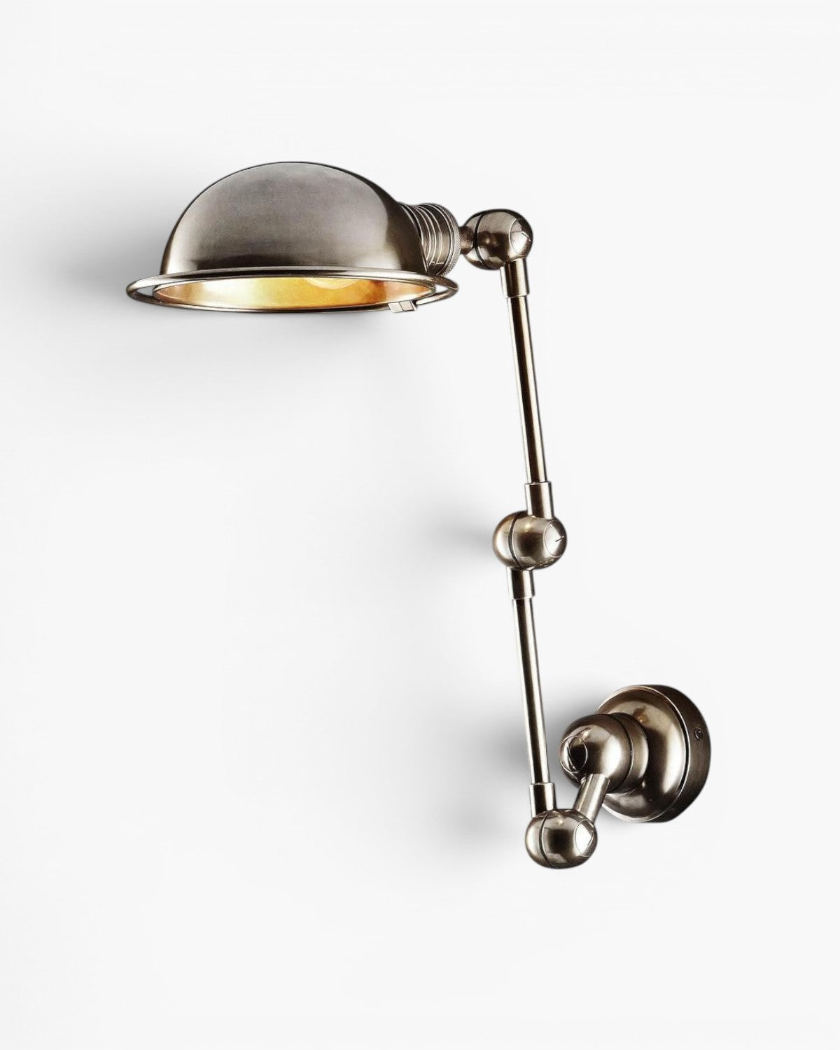 Lincoln Wall Light with Metal Shade Silver
