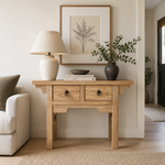 Chinese Antique Reproduction 2-Drawer Hall Table 90cm – styled setting