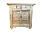 Chinese Antique Reproduction 2 Drawer 2 Door Cabinet