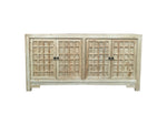 Chinese Antique Reproduction 4 Door Buffet with Lattice Doors