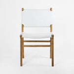 Marvin Dining Chair White Leather at The Back