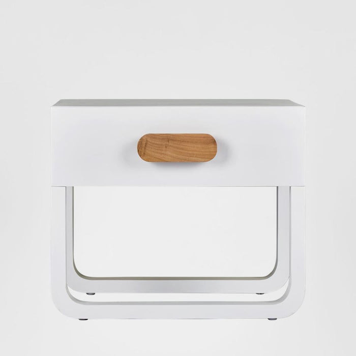 Norma Bedside Table White