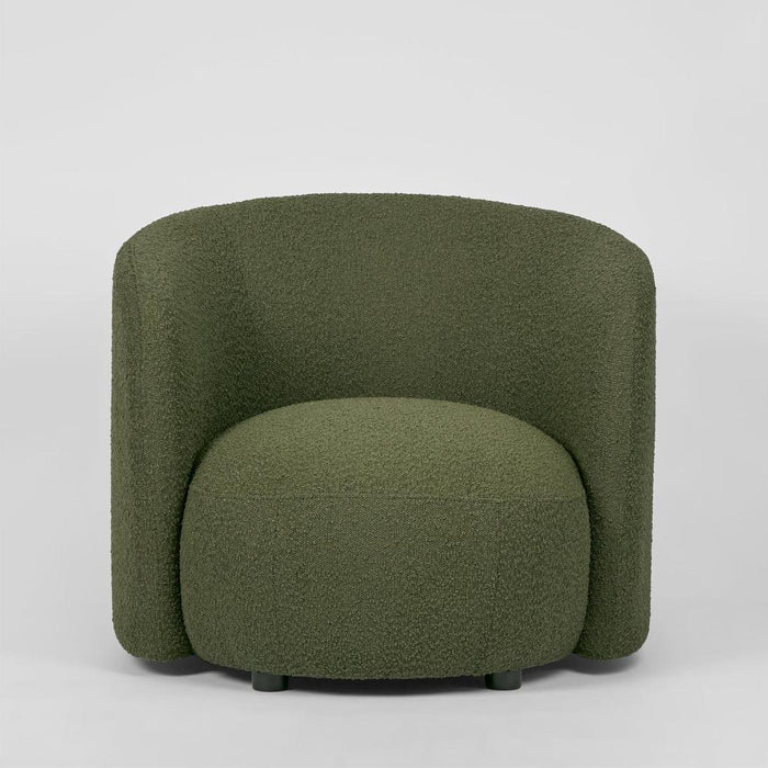 Plume ArmChair Olive Boucle