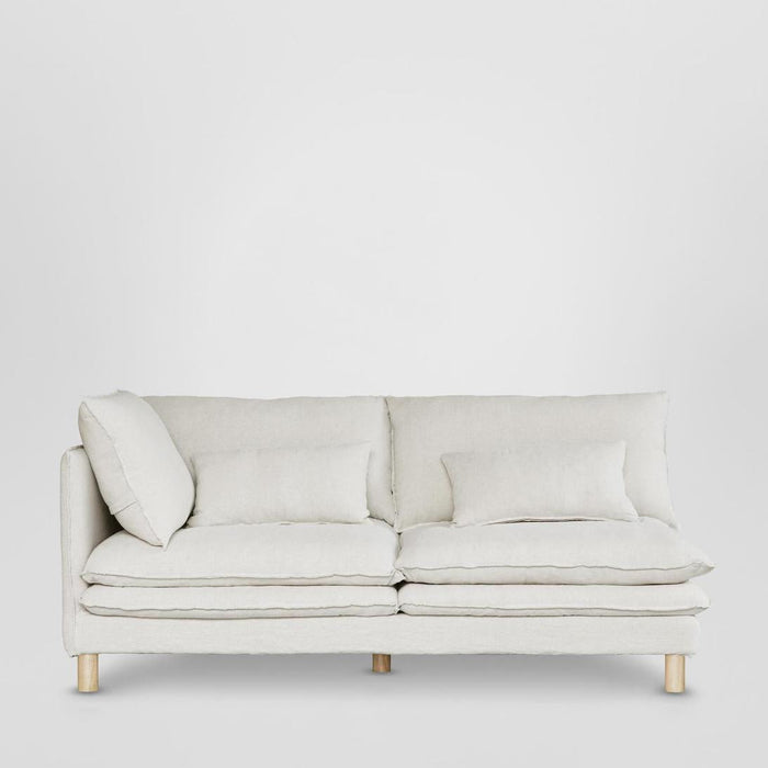 Aura 2 Seater Left Arm Cover Class 7 White - Cover Only